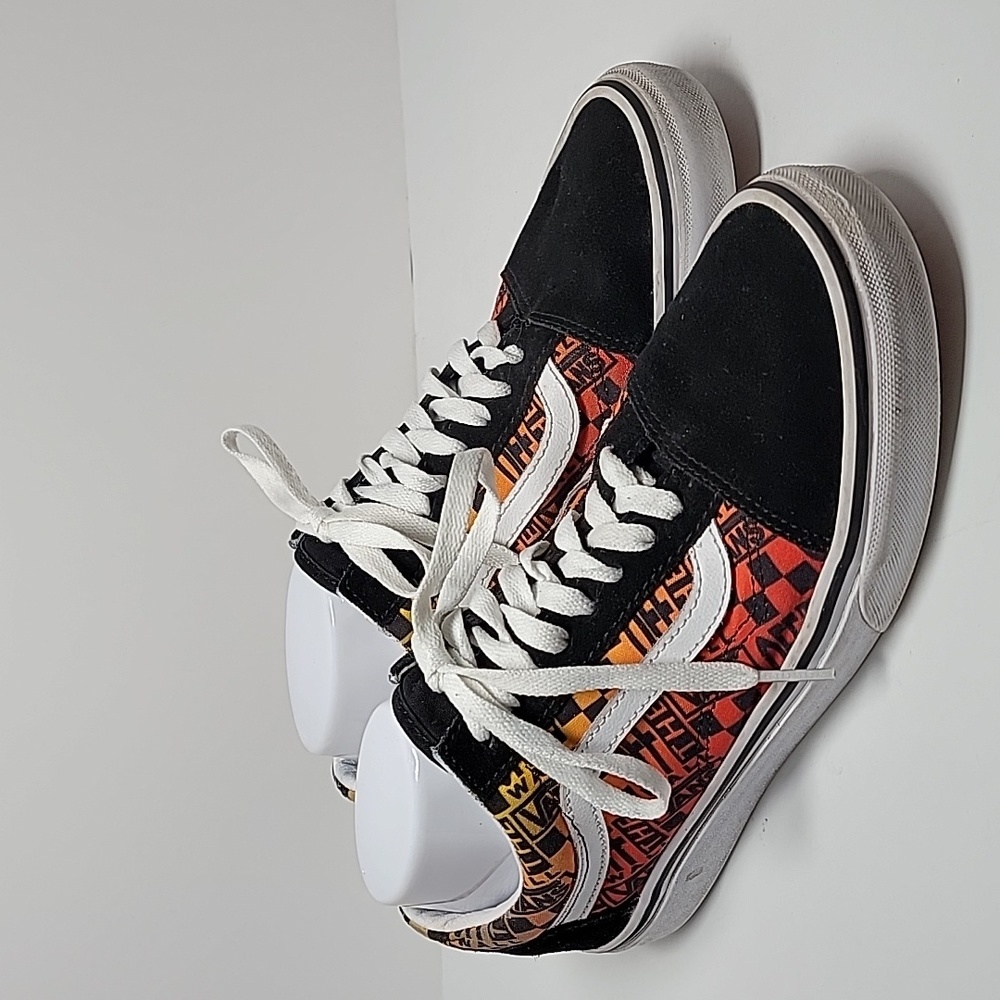 Vans Old Skool Off The Wall Graffiti Flame Logo Sneakers Shoes Canvas 8 M 9.5 W